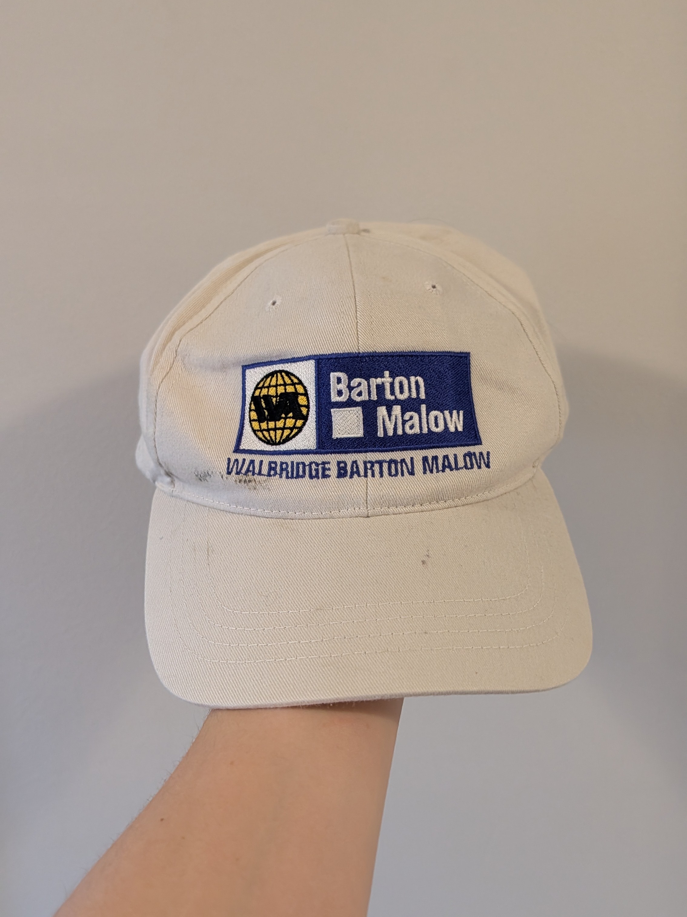 Barton Malow White Embroidered Logo Cap